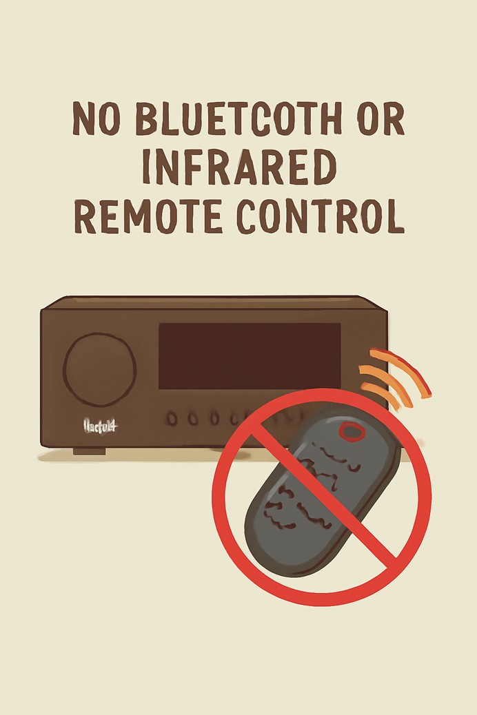 No Bluetooth or Infrared Remote Control