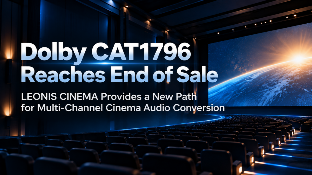 Dolby CAT1796 Reaches End of Sale — LEONIS CINEMA Provides a New Path for Multi-Channel Cinema Audio Conversion